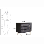 Blue City Decor Clapham Noir Solid Wood Chest of Drawers - Image 5