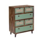 Blue City Decor Luffy Olive Green Solid Wood Dresser - Image 3