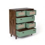 Blue City Decor Luffy Olive Green Solid Wood Dresser - Image 5