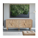 Buy Blue City Decor Heritage Hand-Carved Wooden TV Console | Bookshelf | Wooden Bookshelf | Living Room Furniture | Dining Room Furniture | Wooden Crockery Unit | Crockery Unit | Display Unit | Wooden Display Unit | Blue City Decor