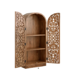 Blue City Decor Carved Jaali Royale Wooden Wardrobe - Image 2