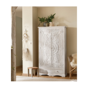 Buy Blue City Decor Handcrafted Heritage Wooden Almirah | Wardrobe | Wooden Wardrobe | Almirah | Wooden Almirah | Bedroom Furniture | Solid Wood Furniture | Blue City Decor