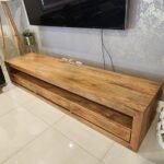 Blue City Decor Traditional Crest Wooden TV Cabinet - Image 5