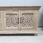 Blue City Decor Heritage Carved 4-Door TV Console - Image 5