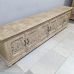 Blue City Decor Heritage Carved 4-Door TV Console - Image 2