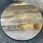 Blue City Decor Artisan Round Mango Wood & Metal Coffee Table - Image 4