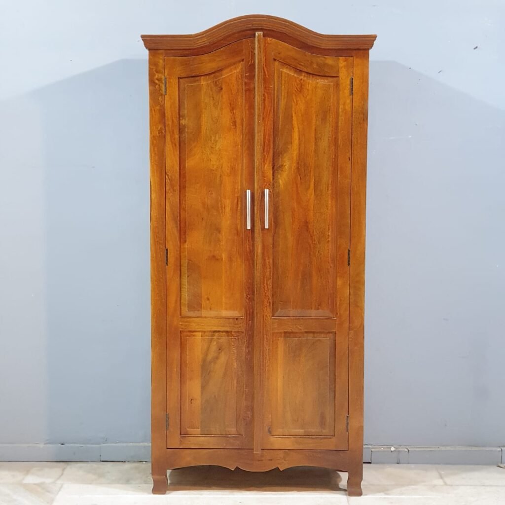 Buy Blue City Decor Catania Honey Mango Wood Wardrobe | Wardrobe | Wooden Wardrobe | Almirah | Wooden Almirah | Bedroom Furniture | Solid Wood Furniture | Blue City Decor