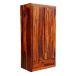 Blue City Decor Walnut Essence 2-Door Wardrobe - Image 3