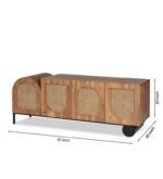 Blue City Decor Rattan Harmony Wooden TV Console - Image 3