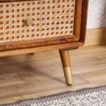 Blue City Decor Rattan Crest Tallboy Chest of Drawers - Image 4