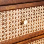 Blue City Decor Rattan Crest Tallboy Chest of Drawers - Image 5