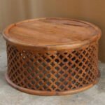 Blue City Decor Honey Floral Round Wood Coffee Table - Image 5