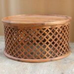 Blue City Decor Honey Floral Round Wood Coffee Table - Image 6