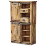 Blue City Decor Industrial Cromer Mango Storage Cupboard - Image 2