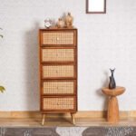 Buy Blue City Decor Rattan Crest Tallboy Chest of Drawers | Chest of Drawers | Wooden Chest of Drawers | Bedroom Furniture | Living Room Furniture | Solid Wood Furniture | Blue City Decor