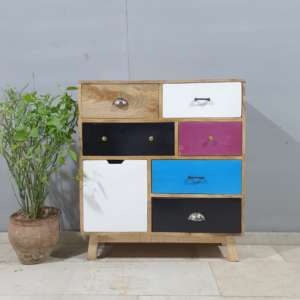 Buy Blue City Decor Vivid Contemporary Wooden Dresser | Chest of Drawers | Wooden Chest of Drawers | Bedroom Furniture | Living Room Furniture | Solid Wood Furniture | Blue City Decor