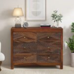 Buy Blue City Decor Provincial Sheesham Solid Wood Dresser | Chest of Drawers | Wooden Chest of Drawers | Bedroom Furniture | Living Room Furniture | Solid Wood Furniture | Blue City Decor