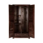 Blue City Decor Urban Shutter Solid Wood Storage Wardrobe - Image 2