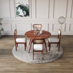 Blue City Decor Heritage Round Solid Wood Dining Set - 4 seater - Image 5