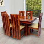 Blue City Decor AmberCraft 6 Seater Dining Table Solid Wood Set