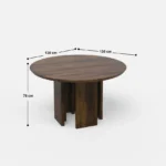 Blue City Decor Aurora 4-Seater Wooden Dining Set - Image 7