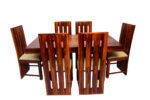 Blue City Decor AmberCraft 6 Seater Dining Table Solid Wood Set - Image 3
