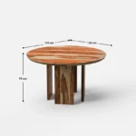 Blue City Decor Elara Premium Wooden Dining Collection – Four Seater - Image 7