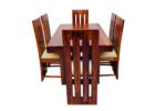 Blue City Decor AmberCraft 6 Seater Dining Table Solid Wood Set - Image 5