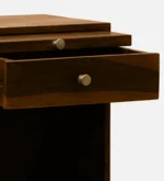 Blue City Decor Urban Luxe Bar Cabinet with Rich Natural Tones - Image 5