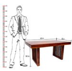 Blue City Decor VintageAura 6 Seater Wood Dining Suite with Bench - Image 5