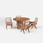 Blue City Decor Elara Premium Wooden Dining Collection – Four Seater - Image 2