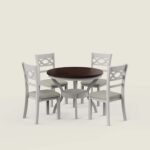 Blue City Decor Siena Urban Round Dining Table Set – 6 Seater - Image 4