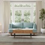 Buy Blue City Decor CityCraft 2 Seater Sofa | 2 Seater Sofa | Wooden Sofa | Upholstered Sofa | Living Room Furniture | Solid Wood Furniture | Blue City Decor