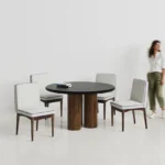 Blue City Decor Eclipse Modern Black Dining Table Set – 2 Seater