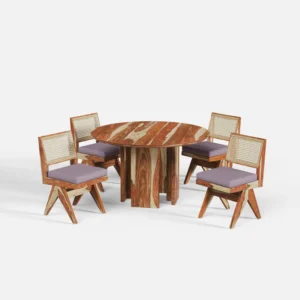 Blue City Decor Elara Premium Wooden Dining Collection – Four Seater