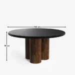 Blue City Decor Eclipse Modern Black Dining Table Set – 2 Seater - Image 10