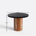 Blue City Decor DarkTone Minimalist Dining Table Set – 2 Seater - Image 5