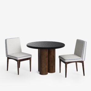 Buy Blue City Decor Eclipse Modern Black Dining Table Set | Dining | Dining Set | Wooden Dining Set | Dining Room Furniture | Blue City Decor