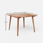 Blue City Decor Royale Comfort 4 Seater Wooden Dining Table Set - Image 2