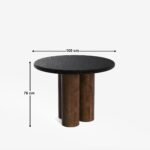 Blue City Decor Eclipse Modern Black Dining Table Set – 2 Seater - Image 5