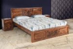 Blue City Decor Aviraj Artisan Carved Wood Bed - Image 2