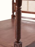 Blue City Decor Rattan Elegance Handcrafted Wooden Poster Bed - Image 5