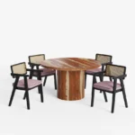 Blue City Decor HeritageLine 4-Seater Dining Table Set - Image 5