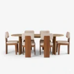 Blue City Decor Timeless Charm 6 Seater Dining Set - Image 2