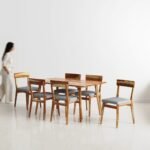 Blue City Decor Aurora Solid Wood Dining Table Set – 6 Seater