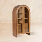 Buy Blue City Decor UrbanTaste Glass Display Storage Crockery Cabinet | Display Unit | Crockery Unit | Bar Cabinet | Bar Unit | Bar Furniture | Dining Room Furniture | Solid Wood Furniture | Blue City Decor