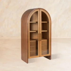 Buy Blue City Decor UrbanTaste Glass Display Storage Crockery Cabinet | Display Unit | Crockery Unit | Bar Cabinet | Bar Unit | Bar Furniture | Dining Room Furniture | Solid Wood Furniture | Blue City Decor