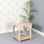 Buy Blue City Decor Arch Hand Carved Solid Wood End Table | Side Table | Bedside Table | Wooden Bedside Table | Wooden Bedside Table | Bedroom Furniture | Living Room Furniture | Solid Wood Furniture | Blue City Decor