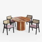 Blue City Decor HeritageLine 4-Seater Dining Table Set - Image 4