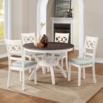 Blue City Decor Siena Urban Round Dining Table Set – 6 Seater